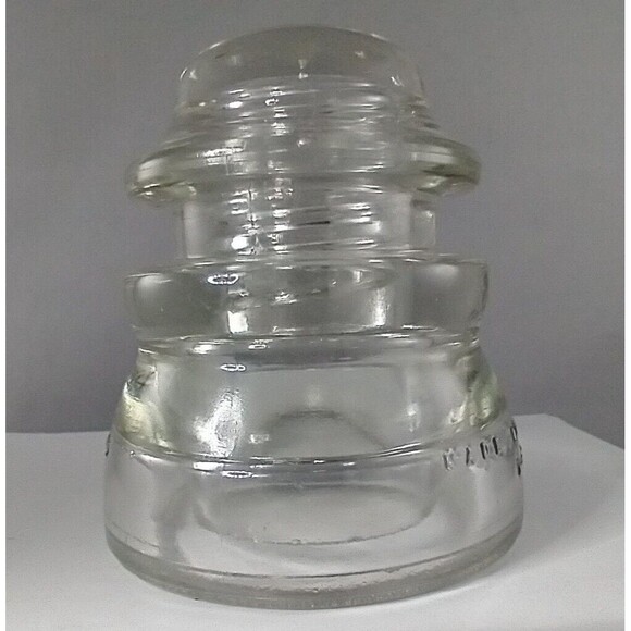 Vintage Hemingray #45 made in USA 1-51 Clear Glass Insulator. PLEASE READ - Picture 4 of 7